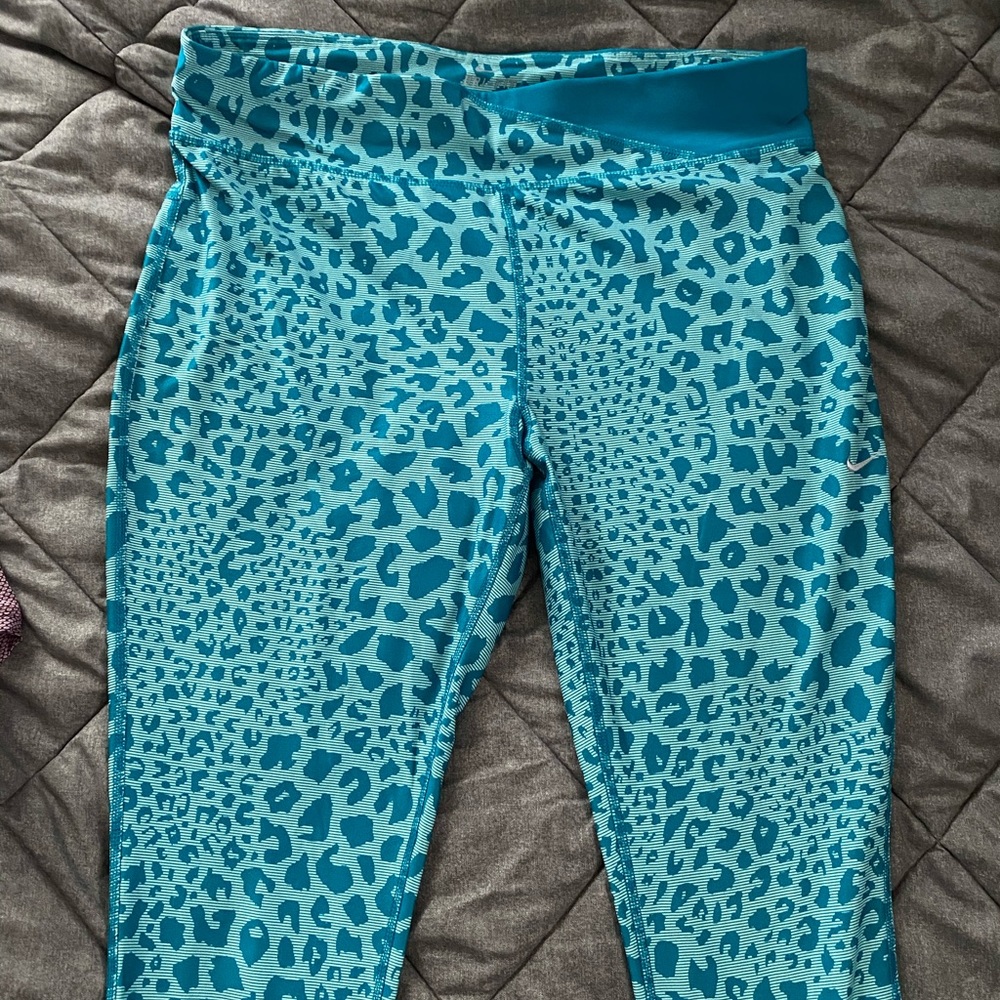 Nike Running Cheetah Print Crops w/ Reflective